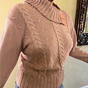 Lacoste Women's Turtleneck Sweater - Dusty Rose